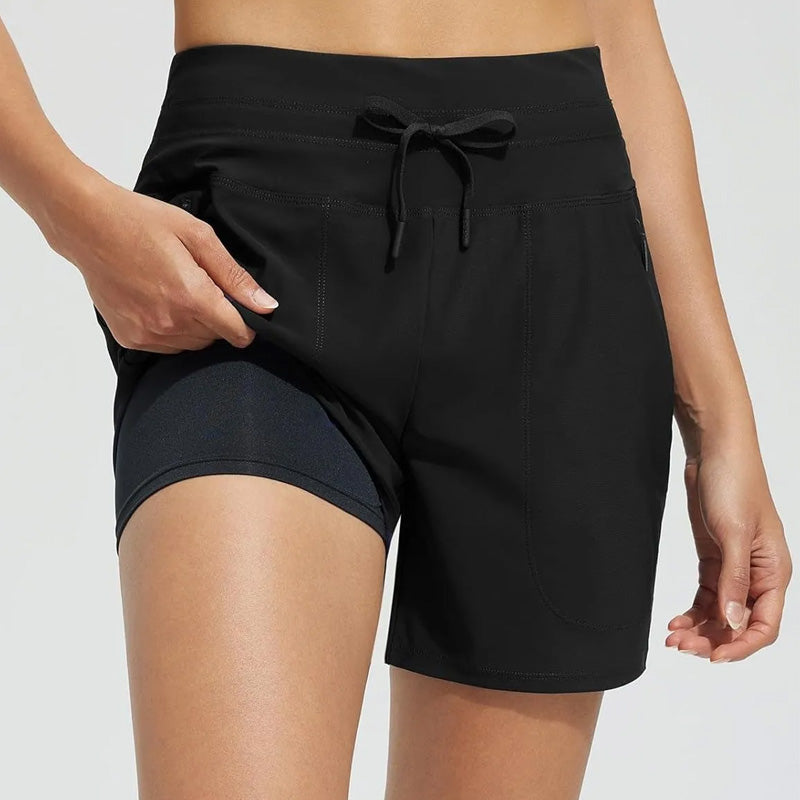 🩳Women's High-Waisted Quick-Dry Swim Shorts
