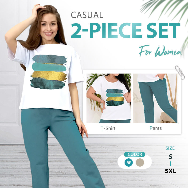 Fashionable Simple Casual 2-Piece Set