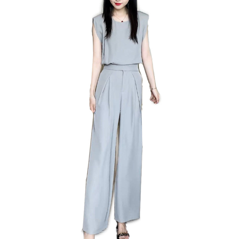 Fashion Sleeveless Wide-Legged Pants Set(Great Sale⛄BUY 2 Get 10% OFF + FREE SHIPPING)