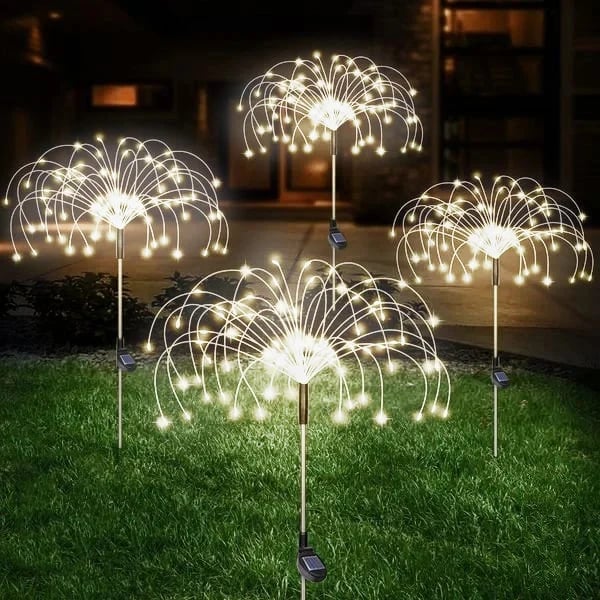 🎅🔥Waterproof Solar Garden Fireworks Lamp