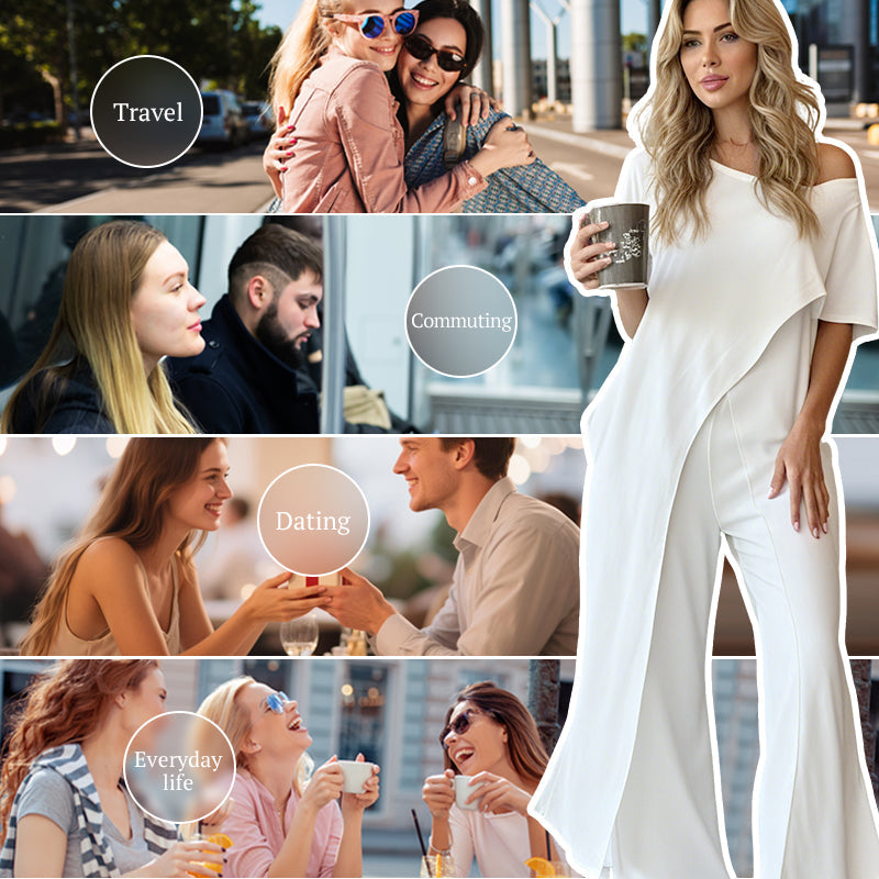 🌷Solid Color Off-Shoulder Top & Pants Set👗