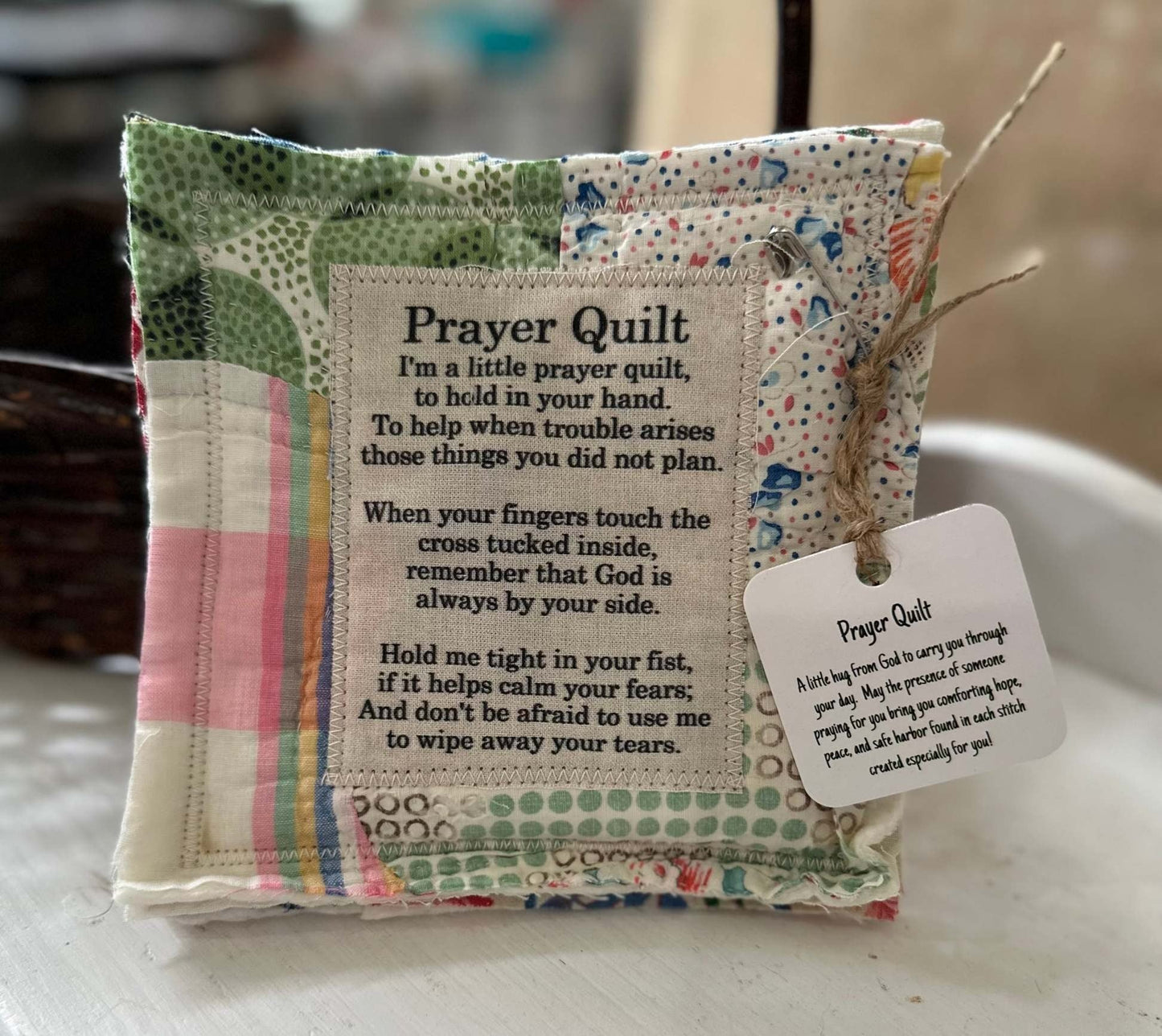 💜✝️Best Encouraged And Blessed Gift-Prayer Quilt With Cross Inside