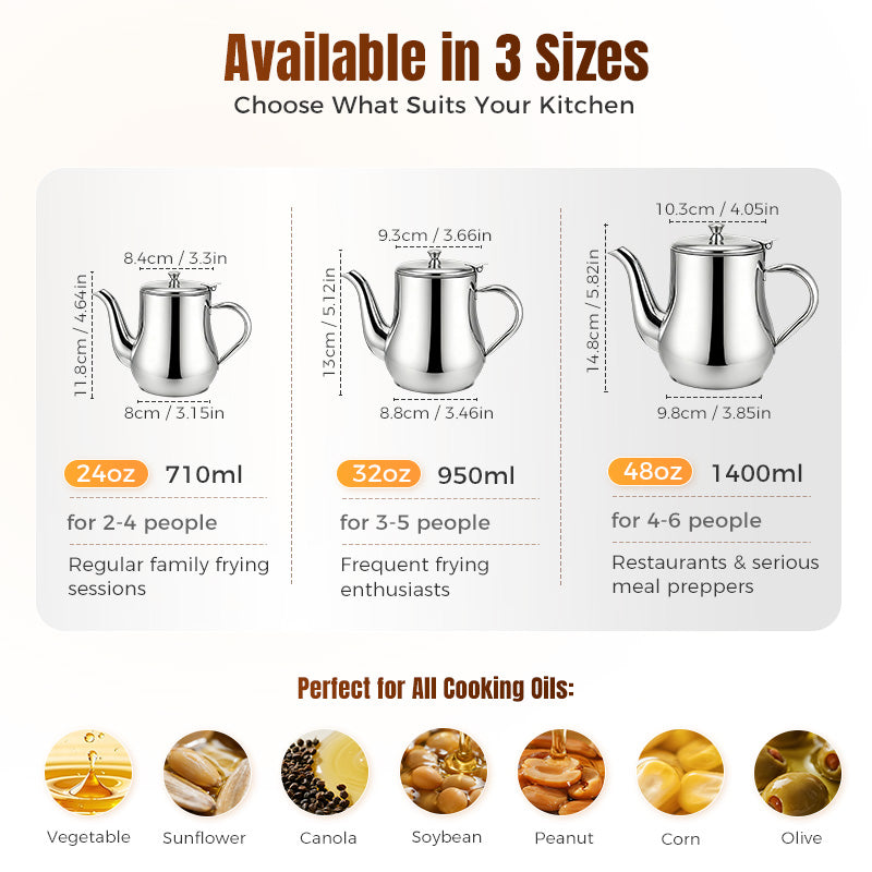 š„Limited-Time Promotionš„Stainless Steel Oil Filter Pot