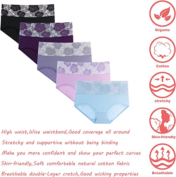 ✨ BUY 5 GET 5 FREE✨Cotton High Waist Abdominal Slimming Hygroscopic Antibacterial Underwear