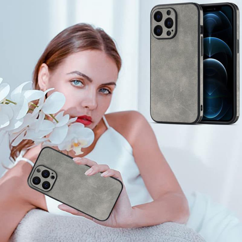 Capacul carcasei cu piele de miel cu patru pachete pentru iPhone
