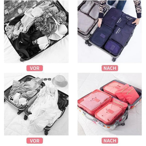6-piece Portable Luggage Packing Cubes