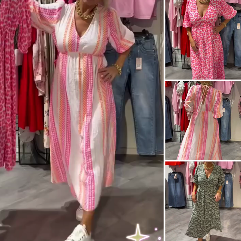 🎀Women's V-Neck Printed Dress