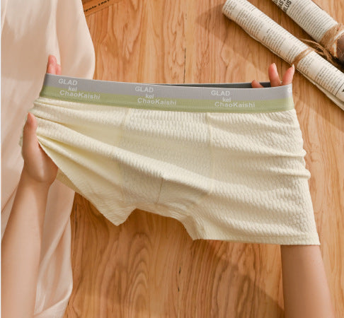 🔥Bubble Cotton Men's Boxer Briefs Antibacterial Breathable Sweat Absorbent
