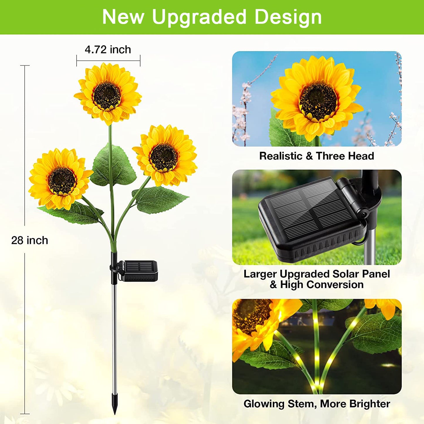 Sunflower Solar Garden Stake Led Lights