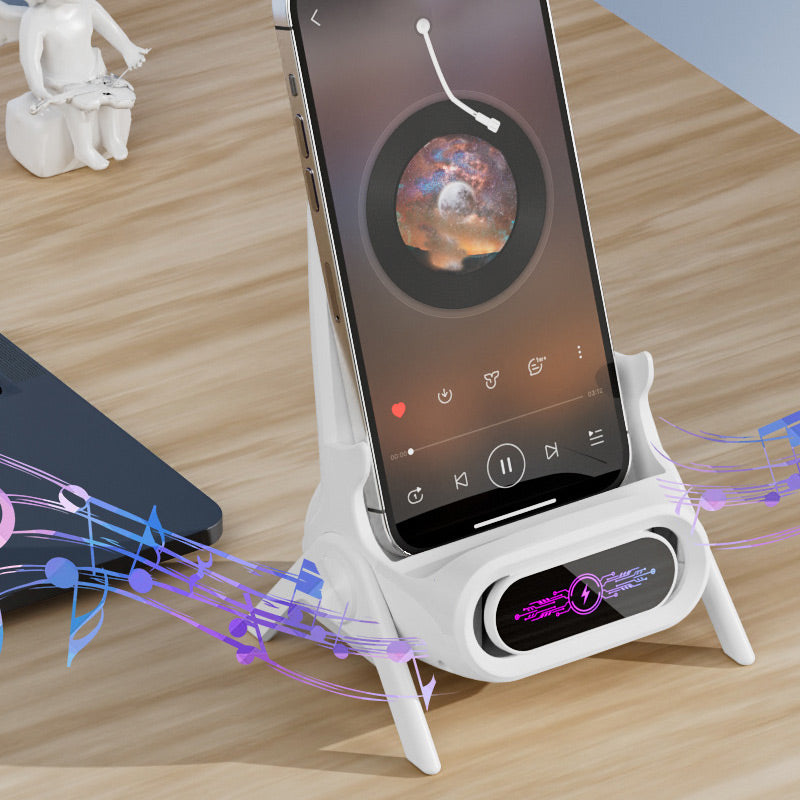 ✨ Wireless Fast Charger Phone Stand - 15W Quick Charge & Adjustable Viewing Angles, Compatible with All Qi-Enabled Devices ⚡