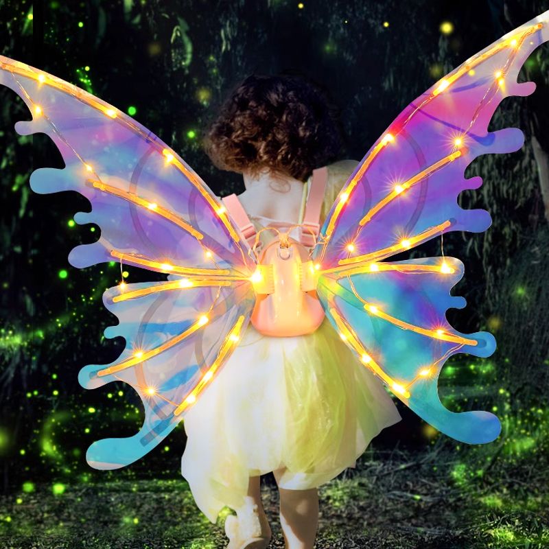🔥Rechargeable Electric Fairy Wings with LED Lights and Music🧚♀️
