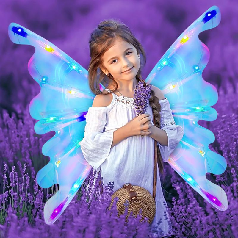 🔥Rechargeable Electric Fairy Wings with LED Lights and Music🧚♀️