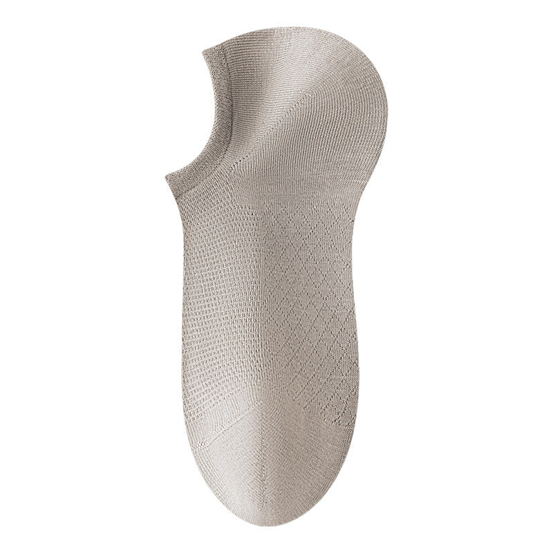 Men's Solid Color Mesh Breathable Socks