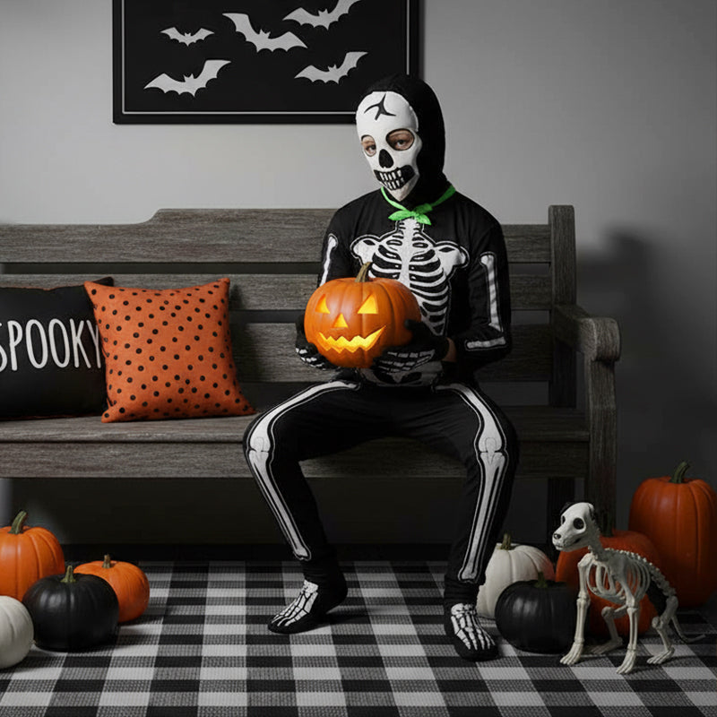 Glow-in-Dark Skeleton Costume for Halloween💀