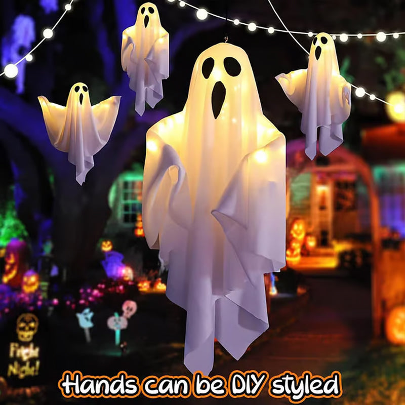 Glowing Ghost Chandelier for Halloween Party Decor