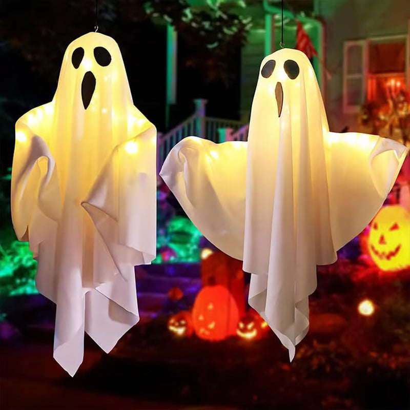 Glowing Ghost Chandelier for Halloween Party Decor