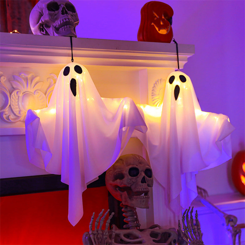 Glowing Ghost Chandelier for Halloween Party Decor