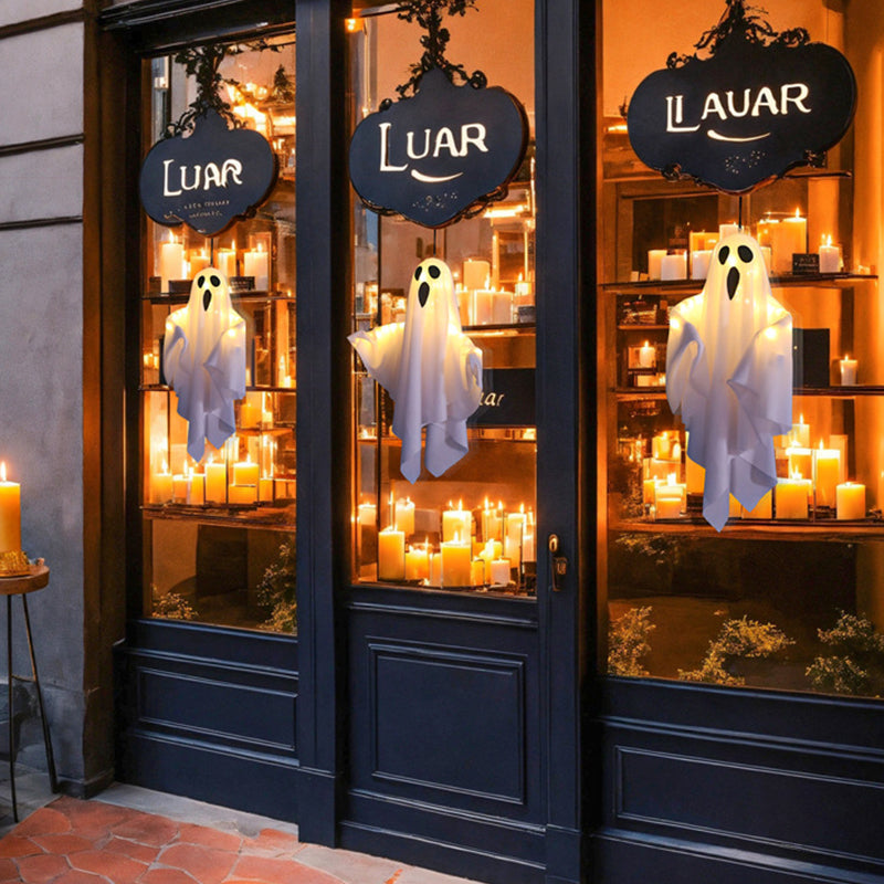 Glowing Ghost Chandelier for Halloween Party Decor