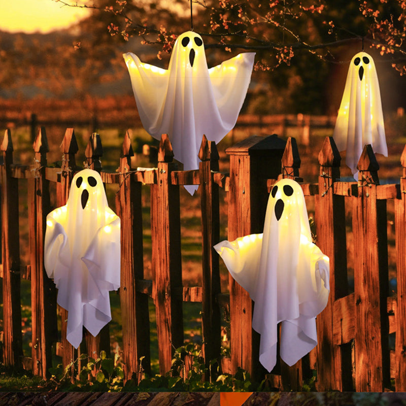 Glowing Ghost Chandelier for Halloween Party Decor