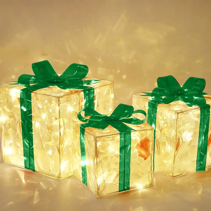 🎄Glowing Christmas Gift Box Decorations