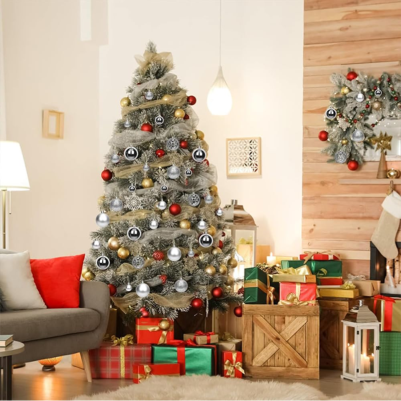 101PCS Christmas Tree Baubles Ornament Set