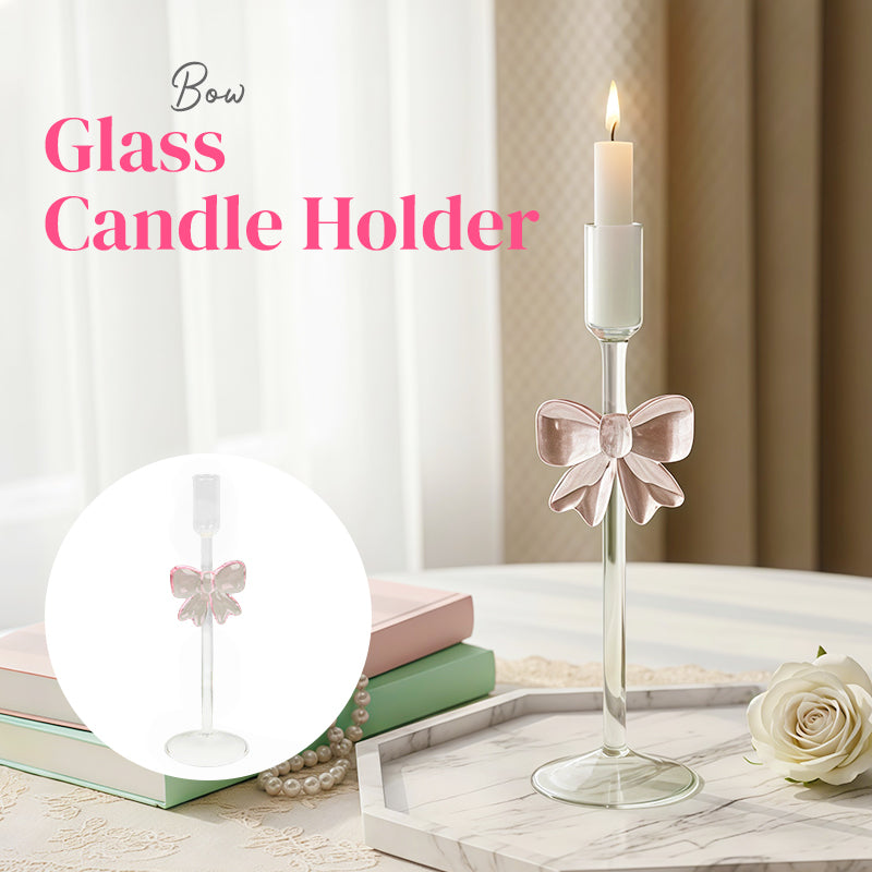 🎀 Bow Glass Candle Holder