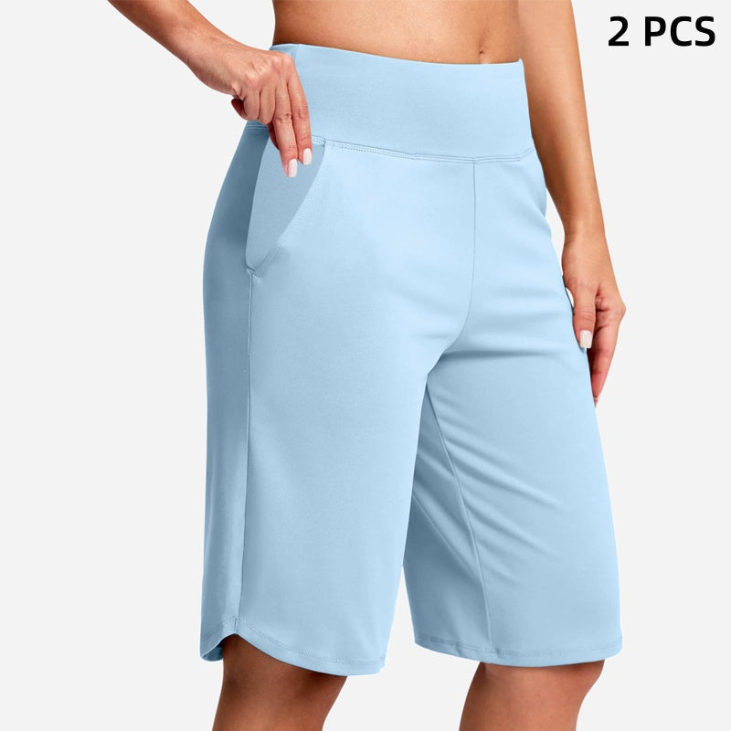 🔥Women's High-Waist Yoga Shorts with Pockets