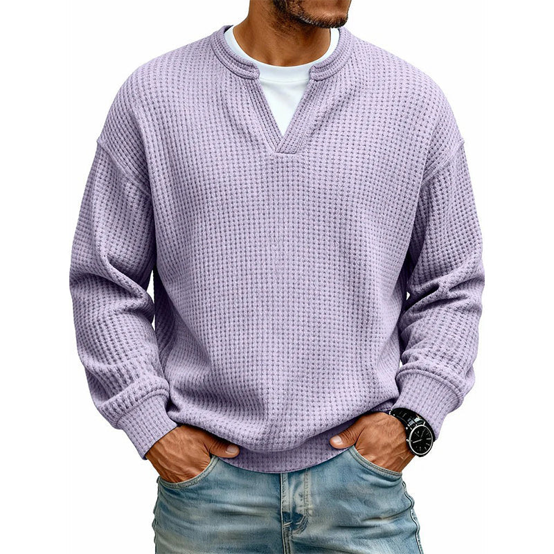๐ Layered Comfort Waffle Tee โ Textured, Relaxed & Effortlessly Put-Together