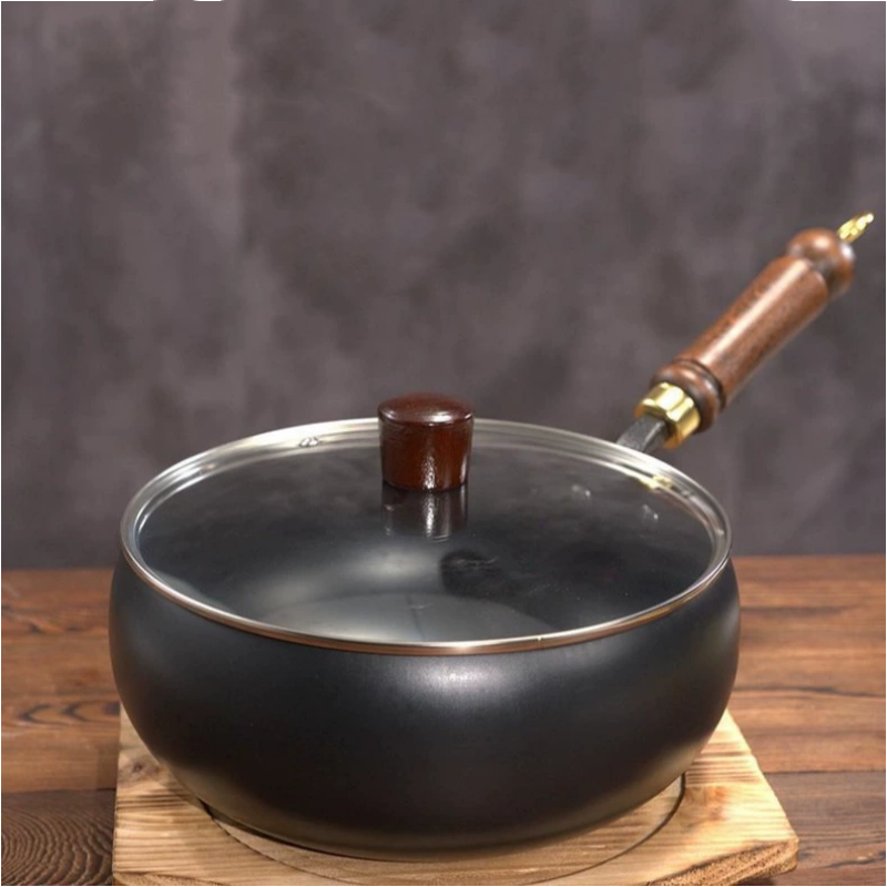 Uncoated Thick Iron Pot