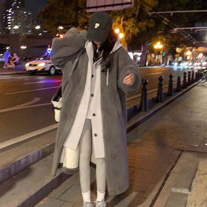 🎅🎄Christmas Sale🥳 2-Layered Faux Lambswool Hooded Coat Jacket(Great Sale⛄BUY 2 Get 5% OFF)