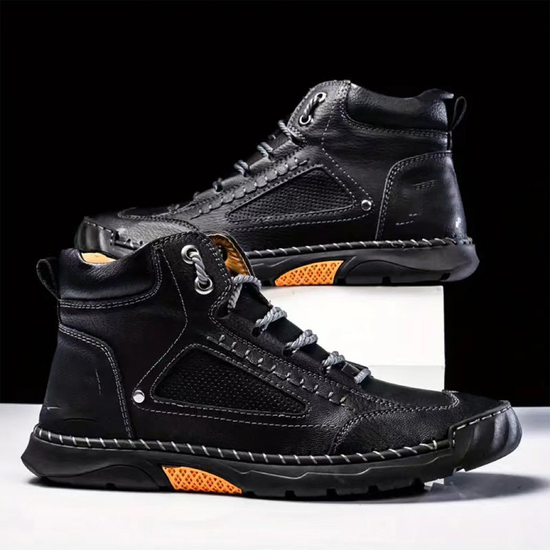 💥Hot Sale💥Stylish Hand-Stitched Flat Sole Men's Boots💥Ultimate comfort💥