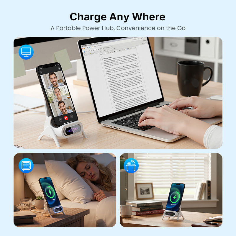 🔥2026 Mini Chair Wireless Fast Charger Multifunctional Phone Holder — Adapts to All Phones