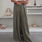 Women's Lightweight Ruched Wide-Leg Pants