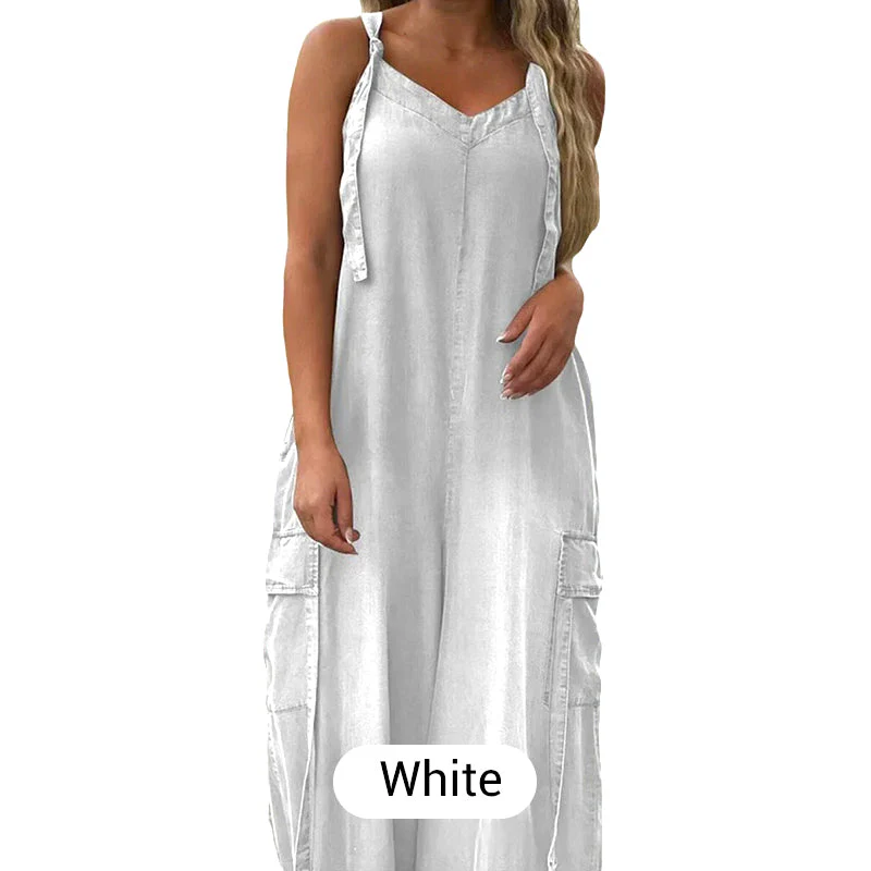 💕Women's Loose Wide-Leg Jumpsuit with Pockets