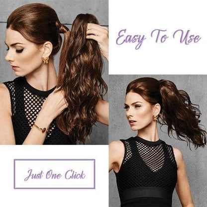 Clip-on Wavy Ponytail Extension