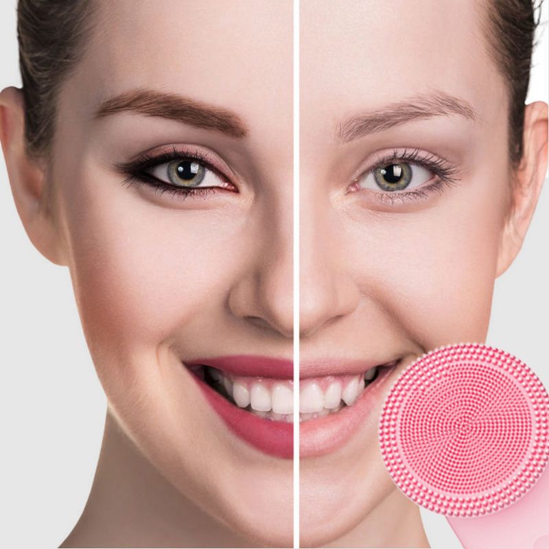 ✨Ultrasonic Vibration Massage Silicone Facial Cleansing Brush