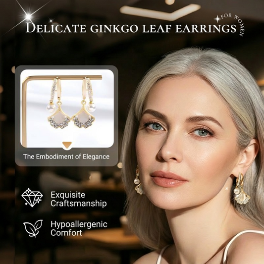 🔥Delicate Ginkgo Leaf Earrings for Women -💖 Romantic Valentine's Day Gift