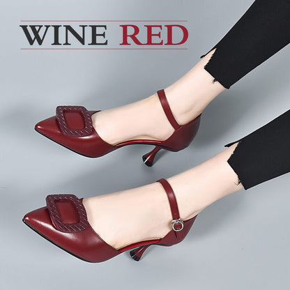 【🎁Mother's Day Gift】Pointed Toe High Heel Closed Toe Sandals