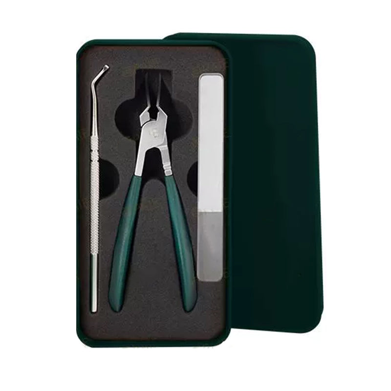 🔥 Splashproof 25° Beveled Edge Nail Clippers 3-Piece Set