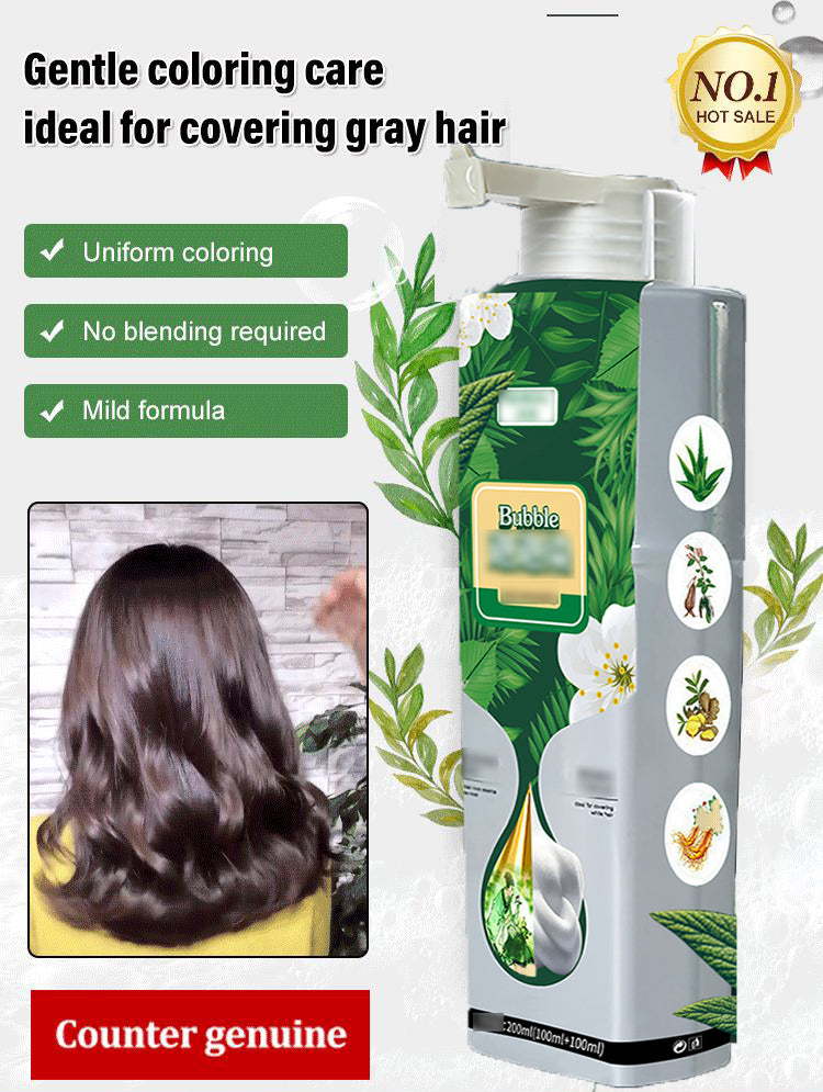 🔥Pure Plant Extract For Grey Hair Color Bubble Dye