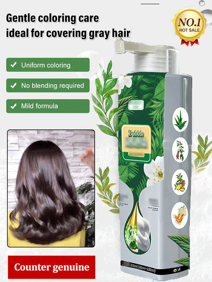 🔥Pure Plant Extract For Grey Hair Color Bubble Dye