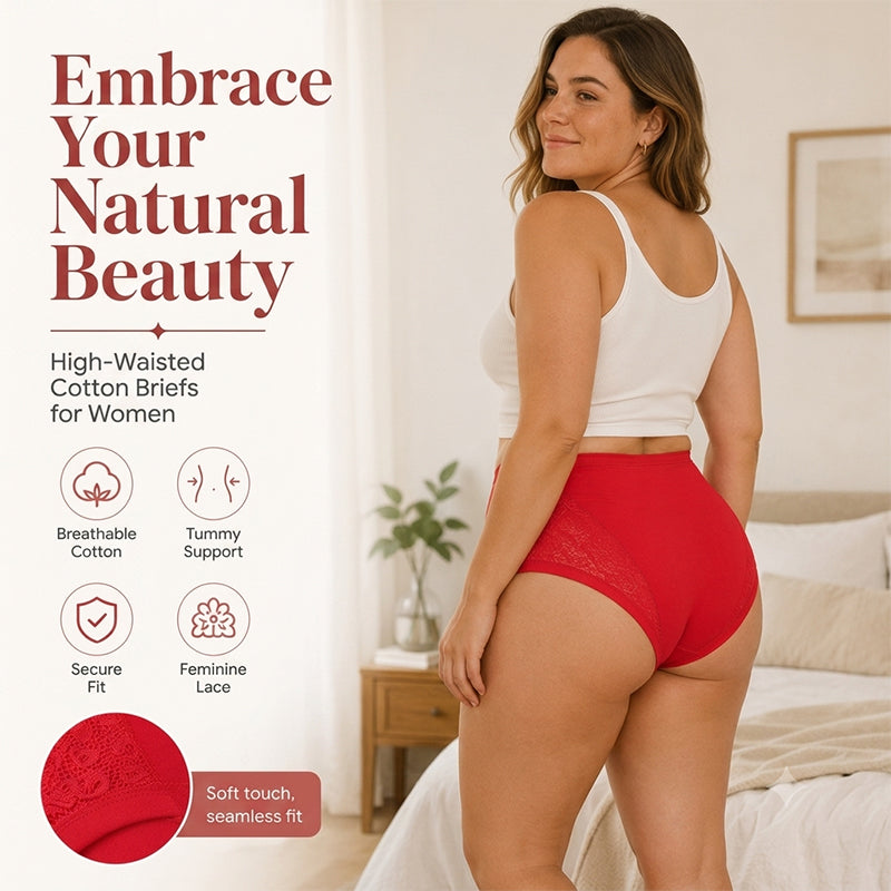 【🎁Mother's Day Gift】Plus Size High Waist Leak Proof Cotton Panties