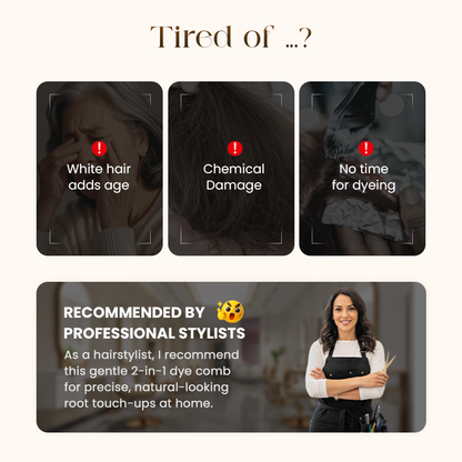 ✨2-in-1 Convenient Hair Dye Comb For Gray Hair（50% OFF）