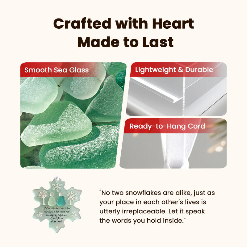 🎉 2026 Sale — Over 20,800 Sold!❄ Snowflake-Shaped Sea Glass Friendship Decor – Handcrafted ✨