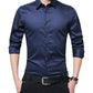 Men's Solid Long Sleeve Wrinkle-Free Formal Casual Shirt（50% OFF）