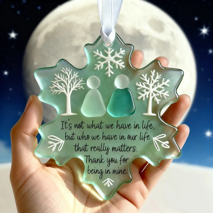 🎉 2026 Sale — Over 20,800 Sold!❄ Snowflake-Shaped Sea Glass Friendship Decor – Handcrafted ✨