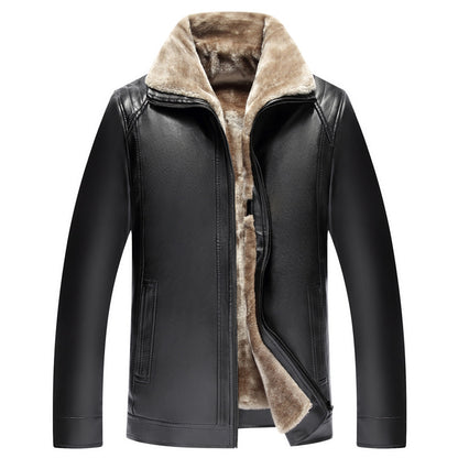 Men‘s Quilted Faux Leather Jacket