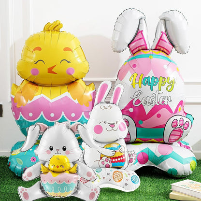 🎁Easter Early Bird Sale🐰Giant 3D Standing Bunny Balloon Self-Supporting Festive Cheer