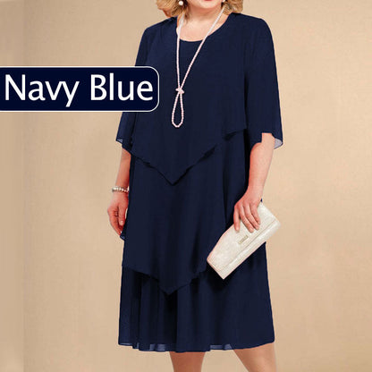 👗Plus Size Layered Midi Dress