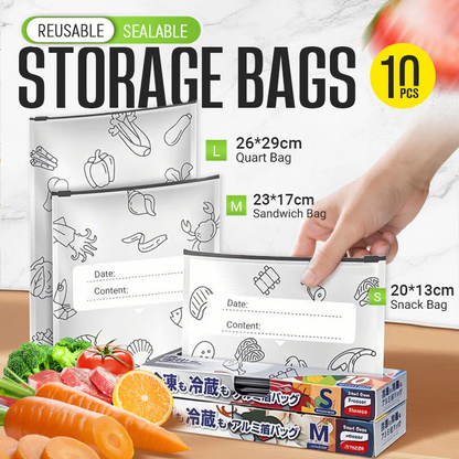 🍗Buy 2 Get 1 Free 🥦Reusable Aluminum Foil Sealable Storage Bags